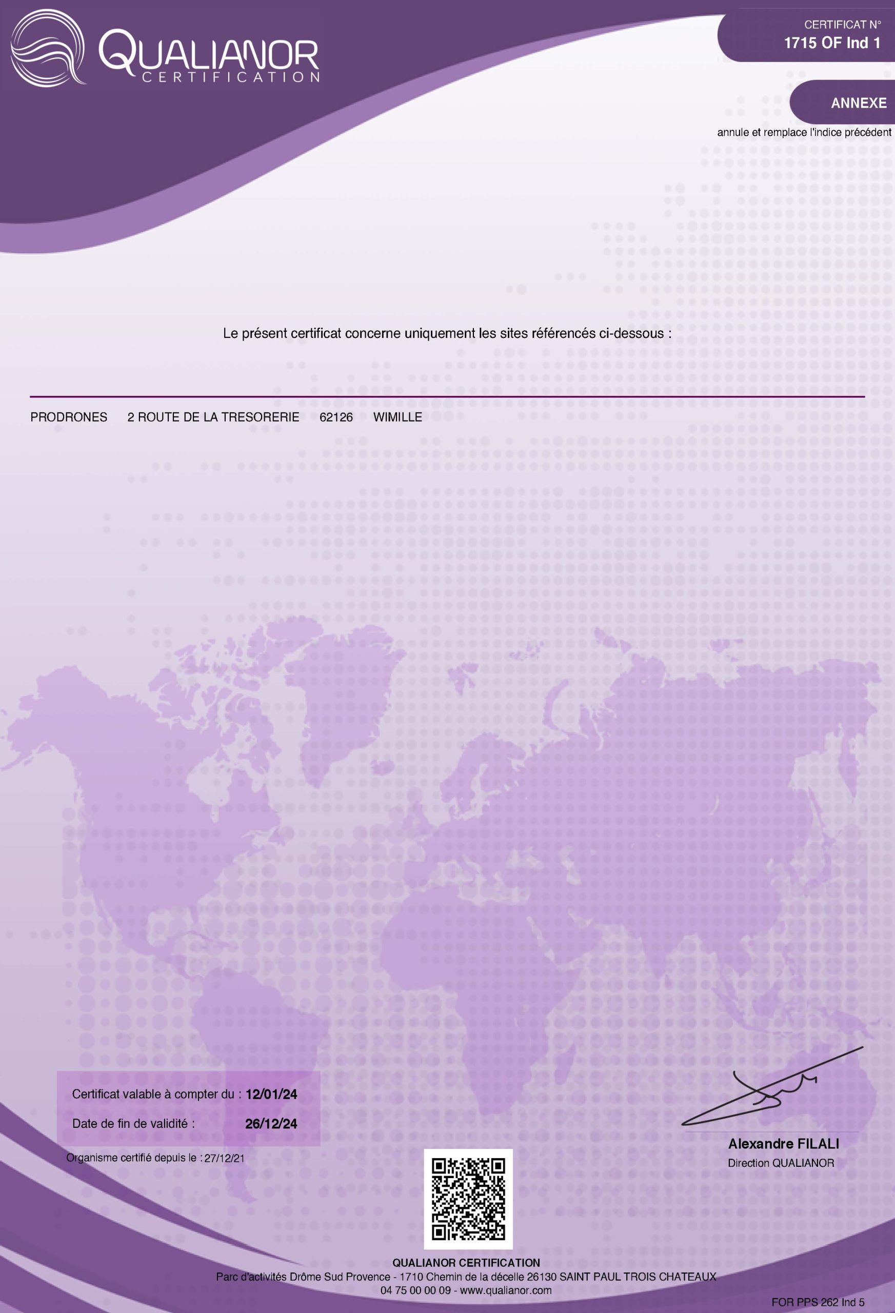 Certificat Qualiopi Prodrones Page 2 Certificat Qualiopi Prodrones Page 2